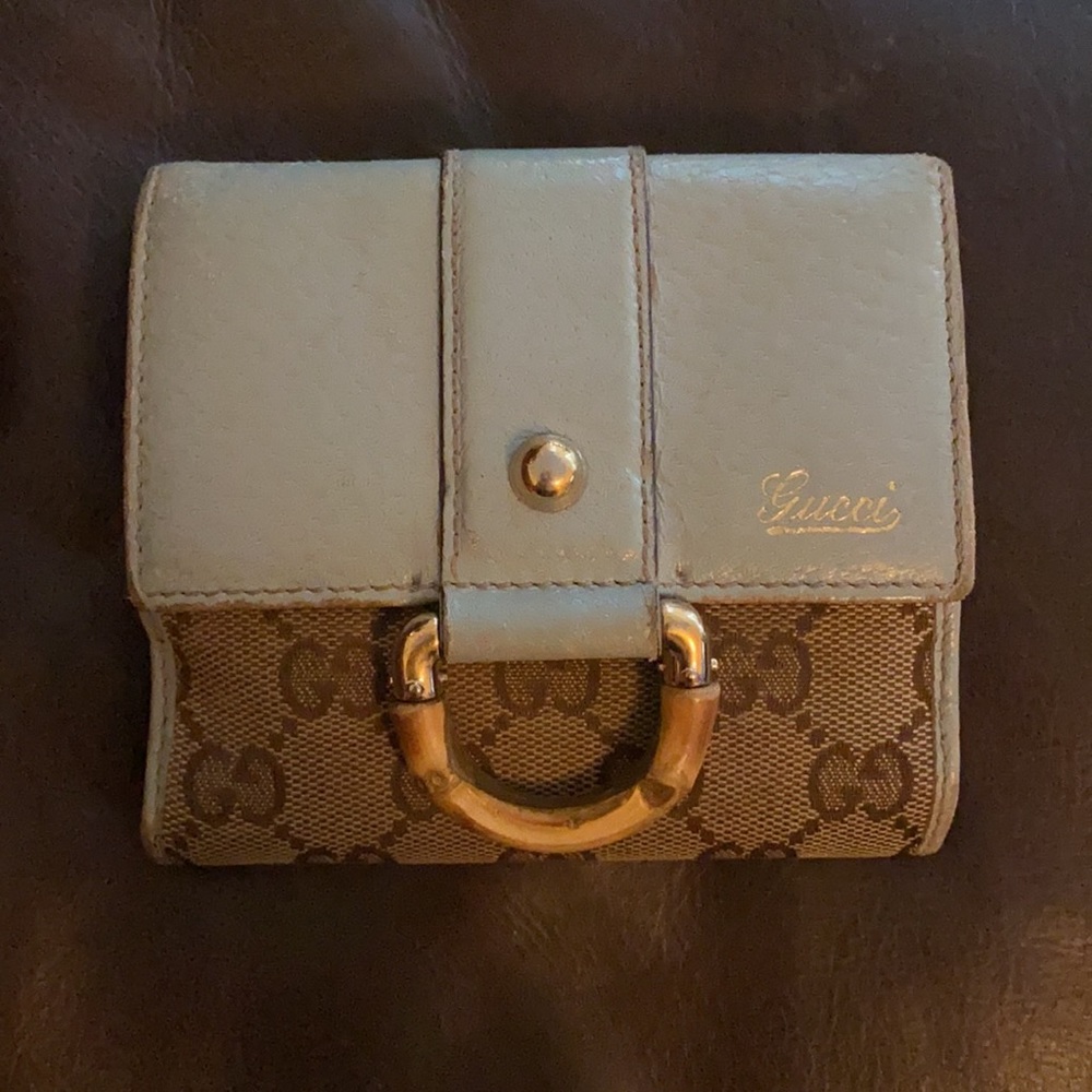 GUCCI Bamboo Wallet (Blue) - Authentic